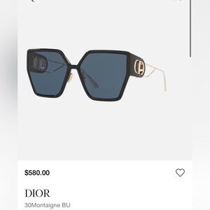 Dior Women's Sunglasses in Black with Gold Detail